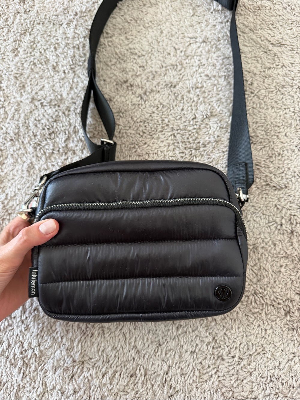 lululemon Black Puffer Crossbody Bag